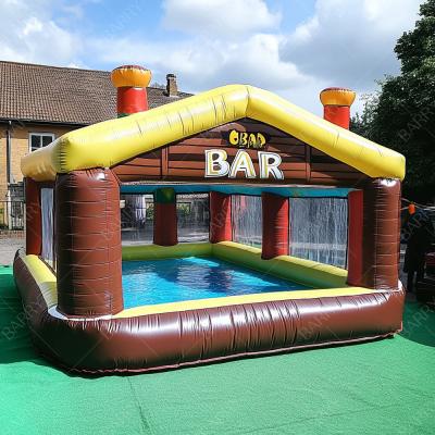 China High Quality Inflatable Pool Bar Multi-Person Leisure Bar Sofa Lounger Floating Inflatable Bar Pool for sale