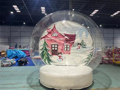 Cina 3m Decorazione per night club Natale Tenda a sfera di neve chiara Tenda gonfiabile Casa di Babbo Natale Grotta di Santa Oxford Tenda a bolla di Natale in vendita