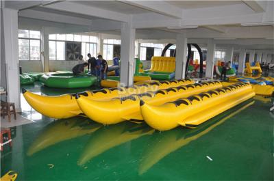 China Yellow Inflatable Banana Boat PVC Tarpaulin Water Toys For Water Park for sale