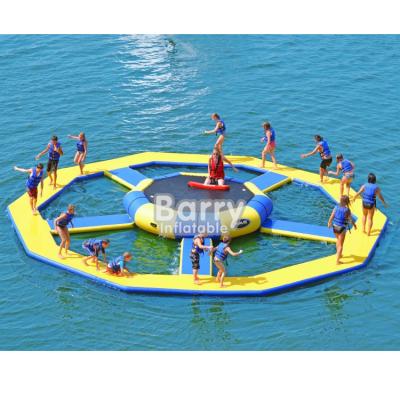 China Speelgoed van het het Park het Opblaasbare Water van het uitsmijterwater/Opblaasbare Trampoline Te koop