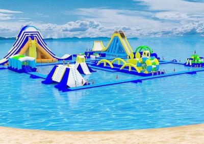 China Parque inflável de flutuação comercial da água dos brinquedos, praia gigante Waterpark para o adulto à venda