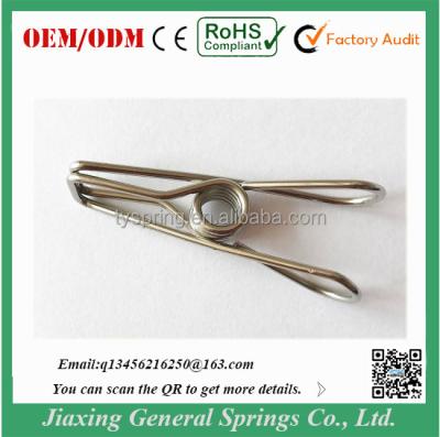 China Coil 1.7mm Stainless Steel Wire Torsion Spring Clips for sale