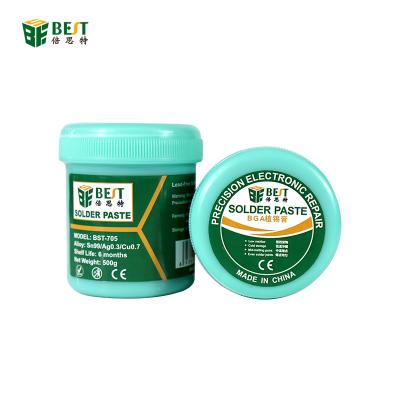 China PCB BST-705 500g Strong Adhesive Lead Free Silver With Tin Soldering Flux Welding Solder Silver Paste for sale