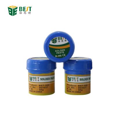 China BEST-506 50g Sn63Pb37 Tin Solder Paste High Activity Silver Solder Paste For Electronics for sale