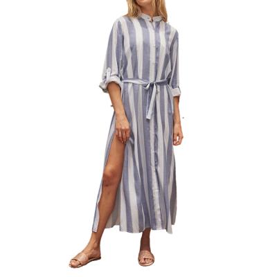 China Breathable Summer Women Shirtdress Coverups Beachwear Swimwear Effortless Voile Maxi Cover Ups for sale