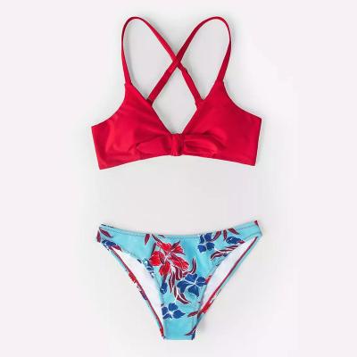 China QUICK DRY 2022 Hot Selling Bunny OEM Eco-friendly Fabric Bath Suit Sexy Beachwear Tie Bralette and Classic Leg Hipster Bikini for sale