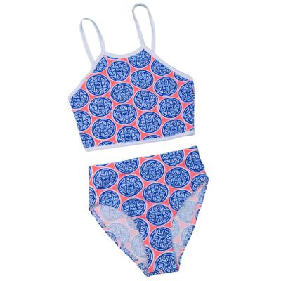 China Breathable 2023 New Arrive Recycled Swimsuit Mia Girls Halter Medallion High Waist Two Piece Swimwear for sale