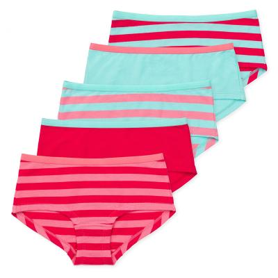 China Breathable Custom Color Wholesale Breathable Comfortable Seamless Striped Girl Children's Underwear for sale