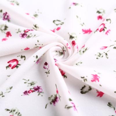 China 2019 Shrink-Resistant Fabric For Dress 97polyester 3spandex Flower Print Single Purchase Jersey Knitted Fabric for sale