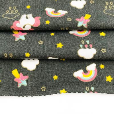 China Wholesale Shrink-Resistant Cartoon Printed Spun Spun Spandex Knitted Stretch Jersey Baby Fabrics Poly Textiles For Kids for sale