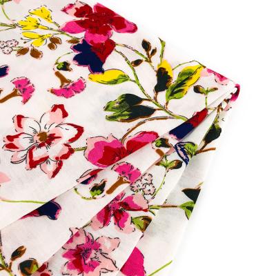 China Shrink-Resistant Flower Printed Poly Spandex 4 Way Stretch Jersey Knitted Fabric Spun Textile For Garments for sale