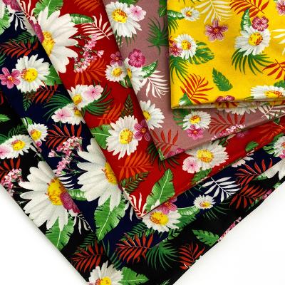 China Wholesale stretch Peru PIEL DE DURAZNO telas fabric DTY brushed printed knitted textile for dress for sale