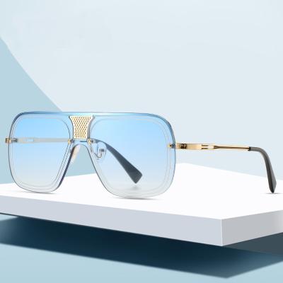 China Luxury Vintage Sunglass UV400 Metal Square Sun Glasses Newest Fashion Shades Modern Rimless Sunglasses Men Women for sale