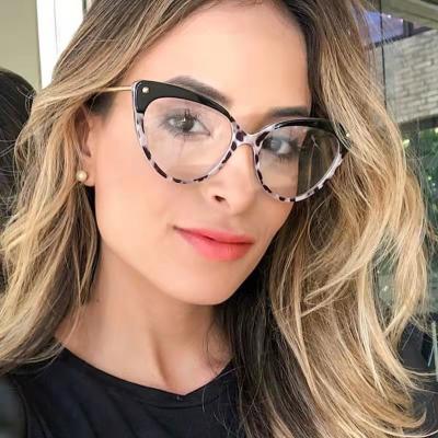 China Fashion Single Vision Cat Eye Glasses TR90 Ashion Optical Designer Anti Blue Light Blocking Computer Prescription Glasses Are Available for sale