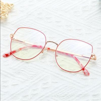 China Supply Factory Fashion New Trendy Flat Glass TR90 Women Prescription Glasses 95825 Blue Light Proof Glasses Can Be Fitted Myopia Glasses for sale