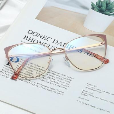 China Handmade optical sights 95797 square frame chinese factory anti metal spring leg glasses blue light strain full frame flat glass women for sale