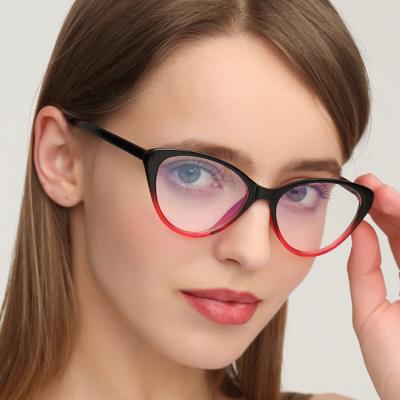 China New retro PC glasses frame European and American flat cat eye mirror personalized fashion glasses frame can be matched with myopia for sale