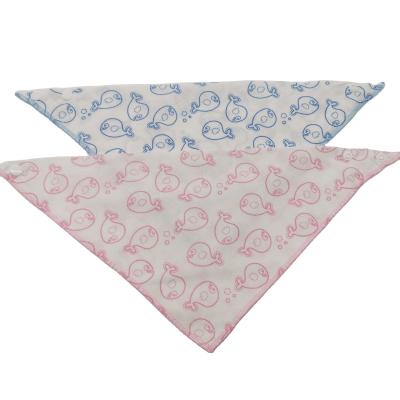 China Factory Product Washable Appropriate Supply Price Popular Triangle Shaped Cotton Muslin Bib for sale