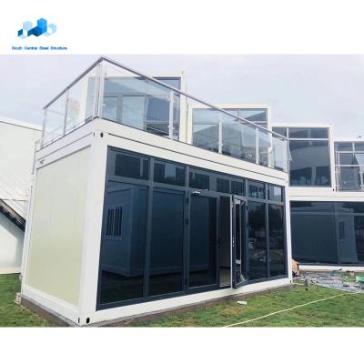 China New Design 40ft Parking Lot Flat Pack Caravan Home Container Office For Sale for sale