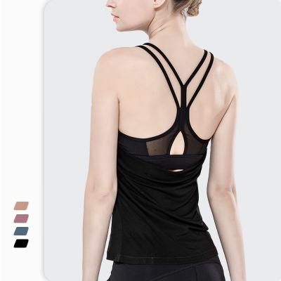 China Luckpanther Antibacterial In Running Tank Top Ladies Activewear Women Yoga Workout Gym Vest for sale