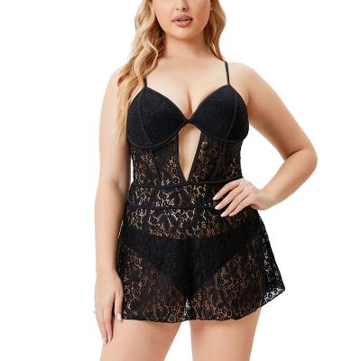 China Plus Size Plus Size Big Size Lace Bikini Tankini V Neck Swimwear Women Two Piece Swimwear 2022 Sexy Women's Two Piece Swimsuit Oversized Swimwear for sale