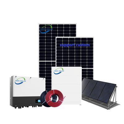 China Full Set Home Use Solar Power Energy Storage Home Off Grid Solar Power Inverter System With Hybrid Solar Storage Battery System for sale