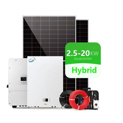 China 5kw 10kw 25kw Solar Power System Home 25kw Free Custom Solar Panel Energy Systems for sale