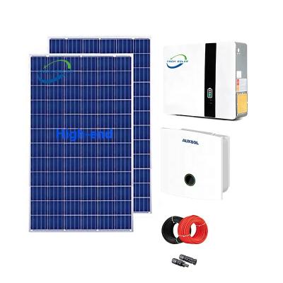 China Home 100 KW 200 KW Batteries For Off Grid Solar Power System 550 Watt 650 Watt Solar Panels Mounting Inverter Solar Power System for sale