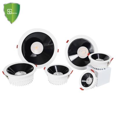 China New Model Anti Glare Hotel Modern Home 7W 10W 15W 20W 30W 40W SMD Ceiling Recessed Round Led Downlight for sale