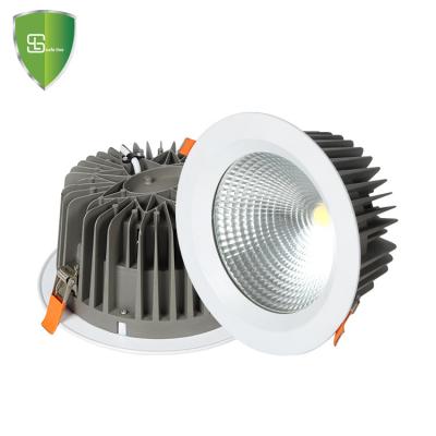 China Free Sample Modern Indoor Office Commercial Embedded Ceiling 60W LED COB Downlights With Driver for sale