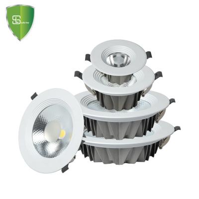 China Factory Direct Sale Dimmable Aluminum 7watt 10watt 15watt 30watt Modern Indoor Ceiling Led COB Downlight With Driver for sale