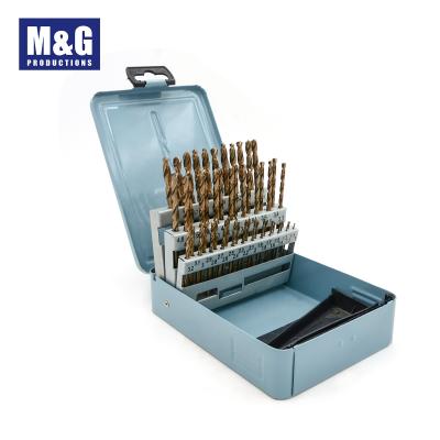 China Metal Drilling And Stainless Steel DIN338 HSS Drill Set 50 Pcs Cobalt 5% Drill Bit Fully Ground for sale