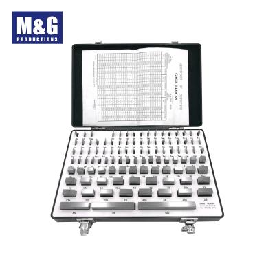 China Precision Precision Calibrated Block Set 103Pcs Metric In Set Inspection Block Gauge for sale