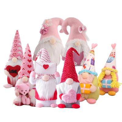 China 2022 Nordic Swedish Gnome Rattan Tomte Faceless Valentine Gnome Doll Elf Decorative Stuffed Cloth For Lover Valentine Gift for sale