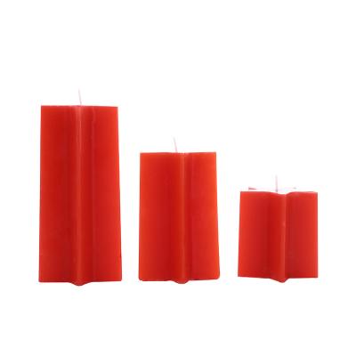 China Wedding Christmas Star Shape Wedding Column Scented Wax Candle Birthday Party Favor Decorative Scented Candles Open Candle Gifts for sale