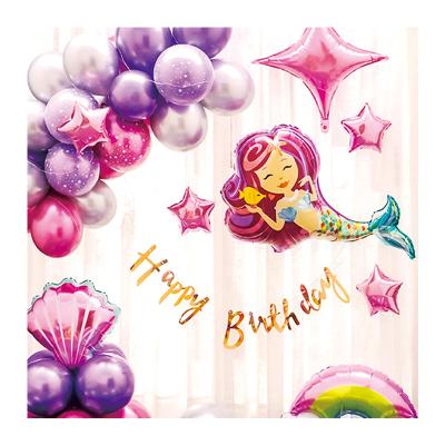 China Garland Mermaid Tail Foil Balloon Mermaid Party Decorations Baby Shower Birthday Party Supplies Girls Mermaid Balloon Arch Decoration for sale