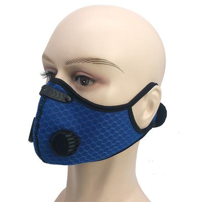 China Comfortable activated carbon filter element integrated one way valve sports breathing masking for sale