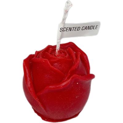 China Wedding Solid Color Mini Rose Shaped Candles For Wedding Romantic Valentine's Day Tea Light Candles Christmas Birthday Party Gift for sale