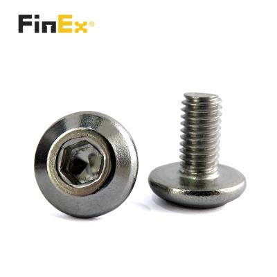 China Stainless Steel Pan iso7380 Full Thread 18-8 Head Plug Cap Screws Bright Finish Knob for sale