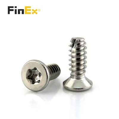 China Pan Custom Stainless Steel Torx Flat Head Tail Cutoff Thread Forming PT Screw for sale