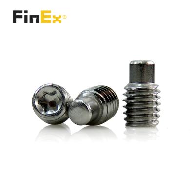 China Pan Custom 304 Stainless Steel Din915 Metric Thread Socket Worm Screw Dog Point Torx Set Screw for sale