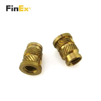 China Plastic Custom M2 M3 M6 M8 Knurled Brass Insert Embedded Nut For Plastics Injection for sale