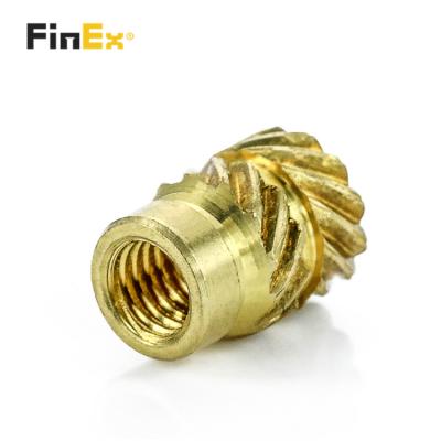 China Plastic Furniture Insert Custom Brass Threaded Nuts For Wood for sale