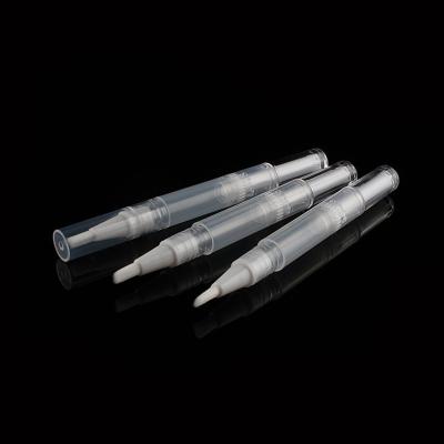 China 1ml 3ml 5ml Cuticle Personal Oil Plastic Transparent Clear Packaging Cosmetic Skin Care Twist Pen With Brush for sale