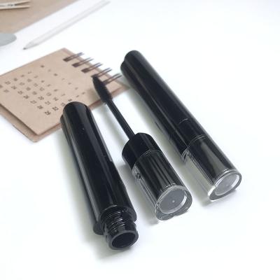 China Heart 12ml Private Label Cosmetic Bottle Custom Mascara Containers Black Empty Mascara Tube With Brush for sale