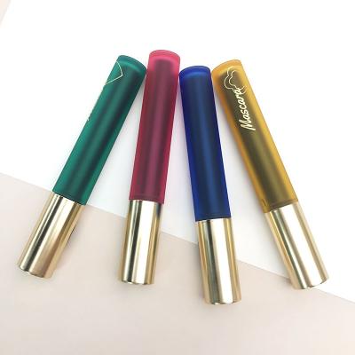 China Private Label Cosmetic Custom 8ml Double Wall Thick Mascara Bottle Containers With Black Mascara Tube With Brush for sale