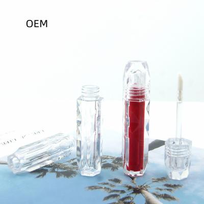 China Custom Wholesale Cosmetic 3ml Lip Gloss Containers Full Clear ABS Plastic Lip Gloss Tubes Private Label Lip Gloss Tubes for sale