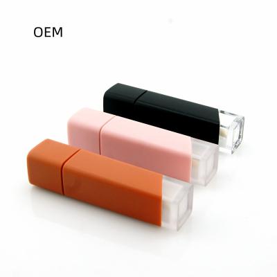 China Custom Lip Gloss Tube 5ml Private Label Lip Gloss Lip Gloss Cosmetic Containers Matte ABS Plastic Tube for sale