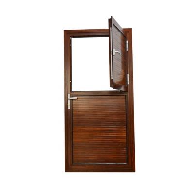 China Swing Aluminum Interior Doors Casement Doors Design With Wood Color Bedroom Door for sale