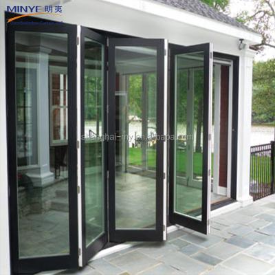 China Modern Folding Door Iron Grill Door Aluminum Main Design Windows And Doors for sale